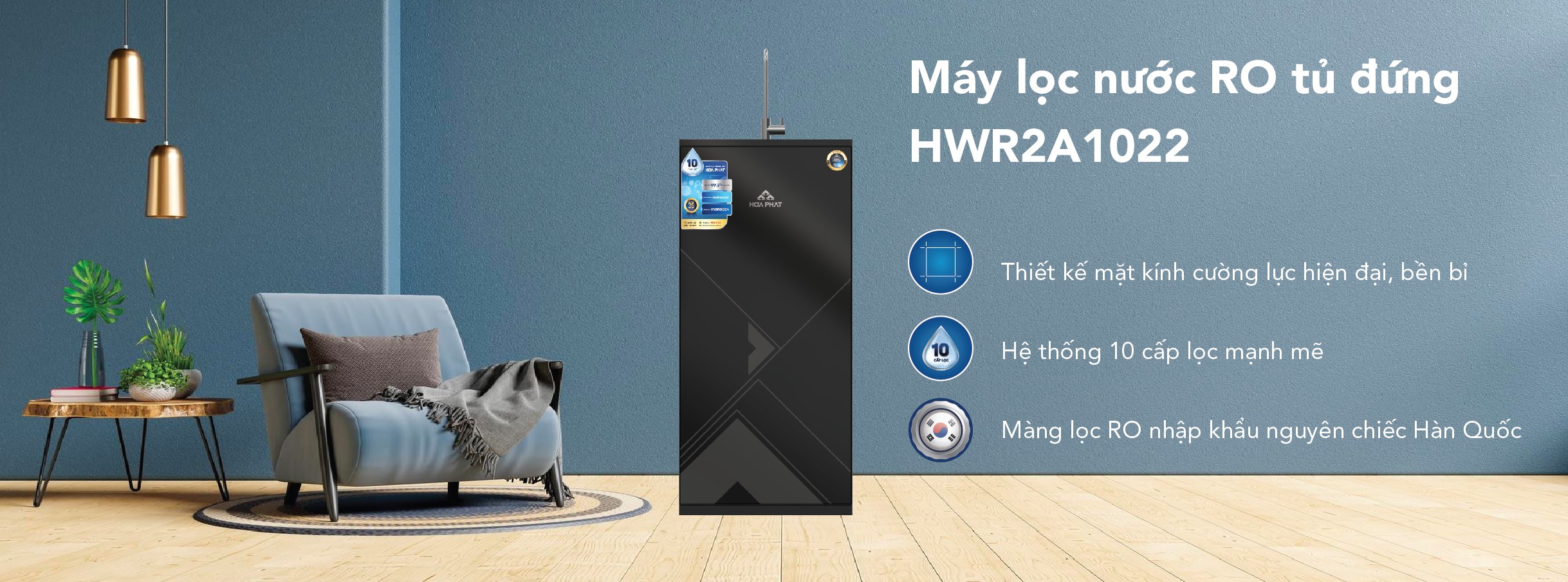 Máy lọc nước RO tủ đứng Hòa Phát HWR1A1022/HWR1B1022 - hình ảnh sản phẩm chi tiết