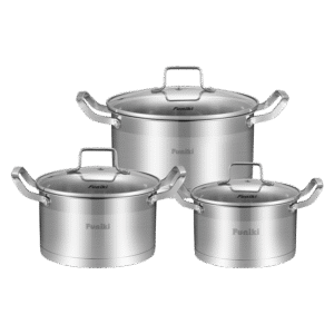 Bộ nồi inox 5 đáy Funiki HBNS551 (Size 16, 20, 24cm)